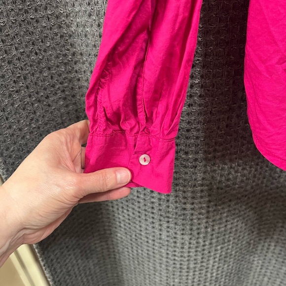 A Shirt Thing Josephine Blouse Fuschia Pink Petite Small Made in Italy - Picture 8 of 10
